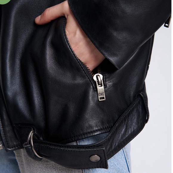 📌 Rare NWT One Teaspoon Smiley Leather Jacket - Picture 8 of 9